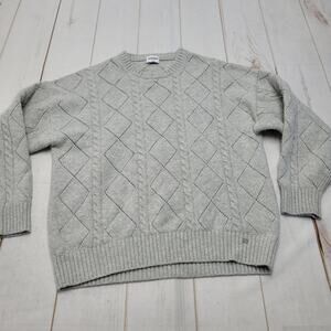 Aritzia Sunday Best merino wool sweater oversized diamond cable knit